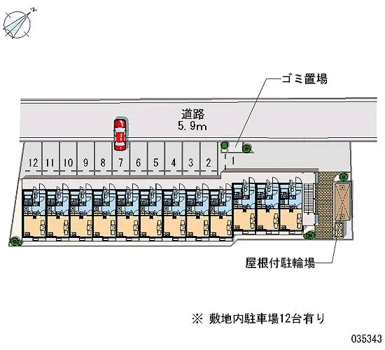 ★手数料０円★廿日市市可愛　月極駐車場（LP）